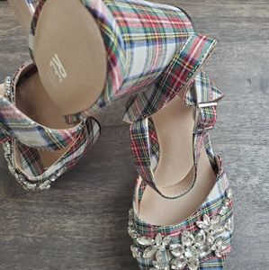 Plaid heels. Will ship today if purchased.